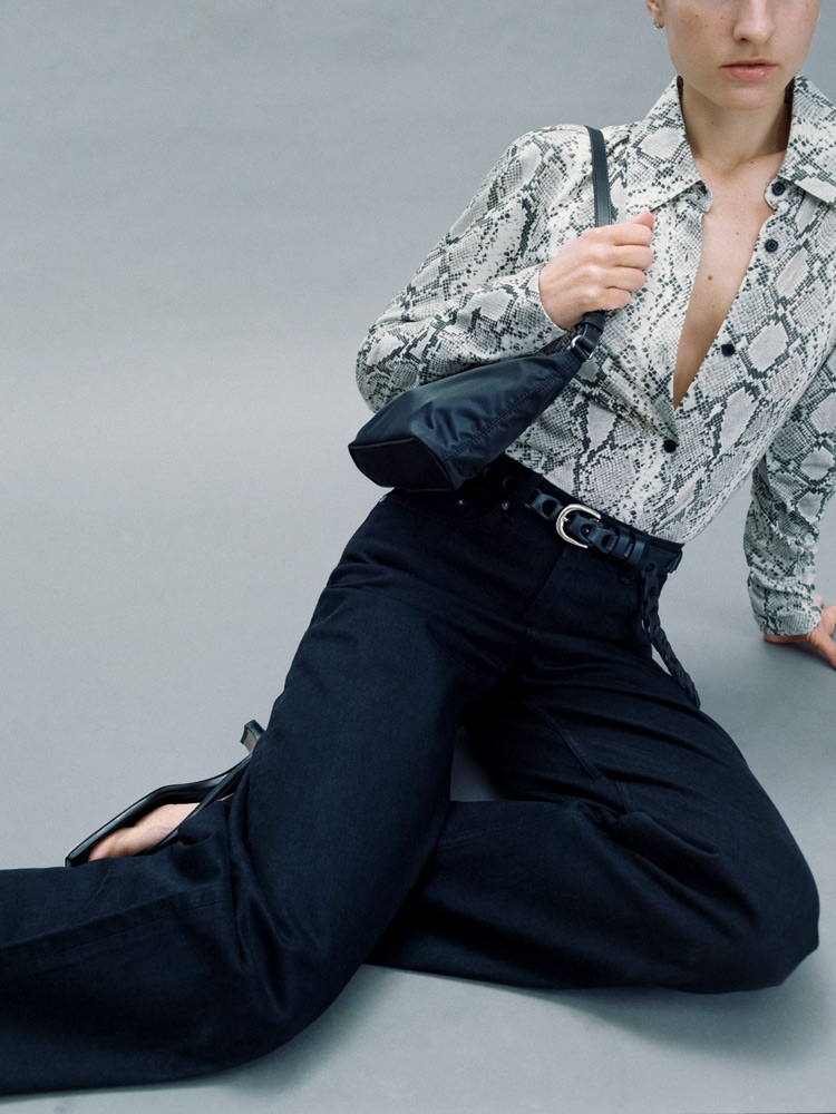 arket loose barrel leg jeans