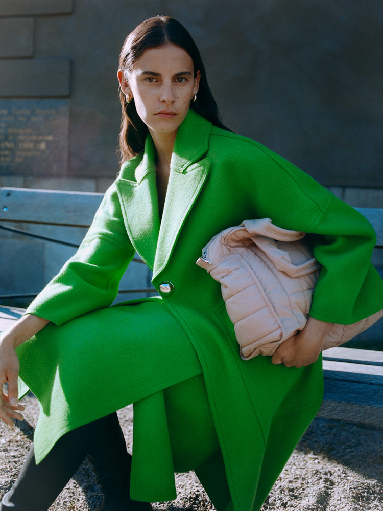 arket green coat